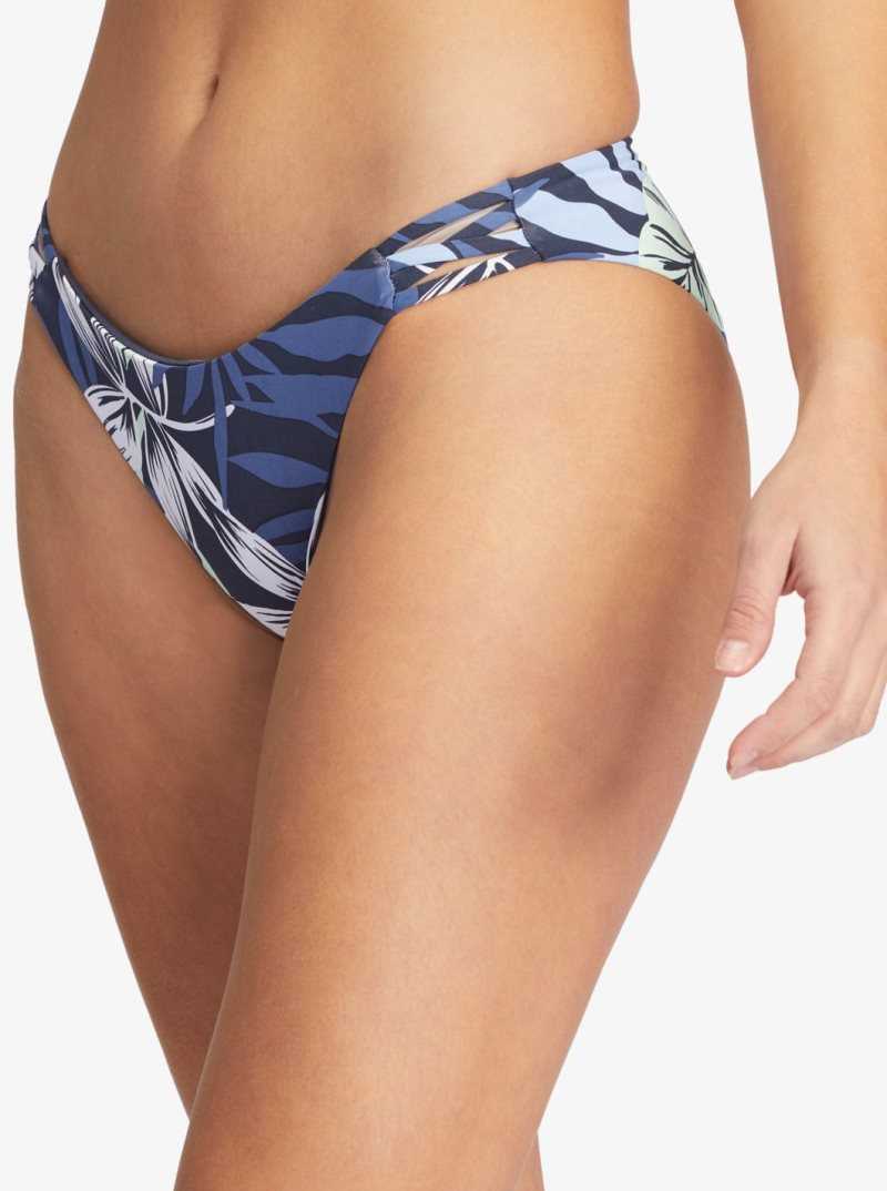 Mood Indigo Seaside Tropics Roxy Printed Beach Classics Hipster Bikini Bottoms | ZHUWVD029