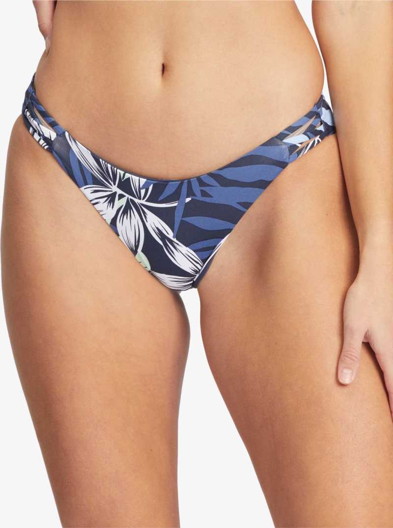 Mood Indigo Seaside Tropics Roxy Printed Beach Classics Hipster Bikini Bottoms | ZHUWVD029