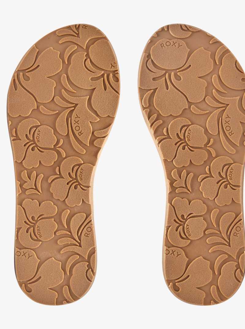 Multi Roxy Porto Raffia Flip-Flops | DGXVKC241