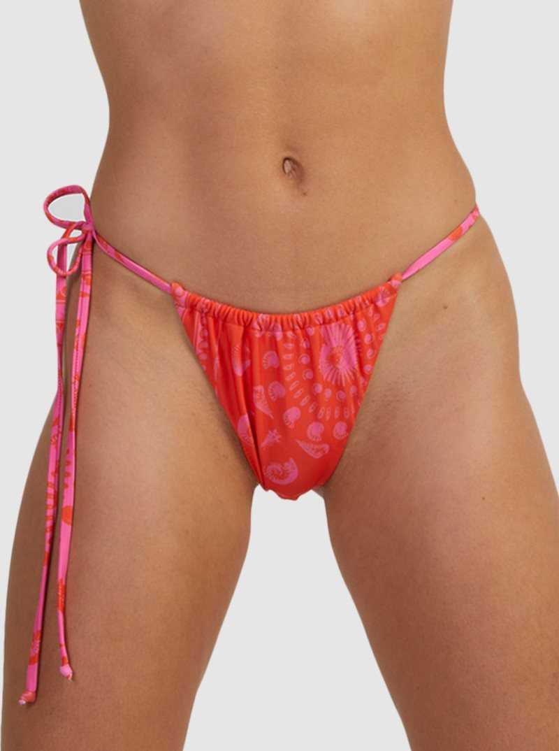 Mystic Shell Setting Sun Roxy Mystic Shell Tie-Side Bikini Bottoms | FGPEDB986