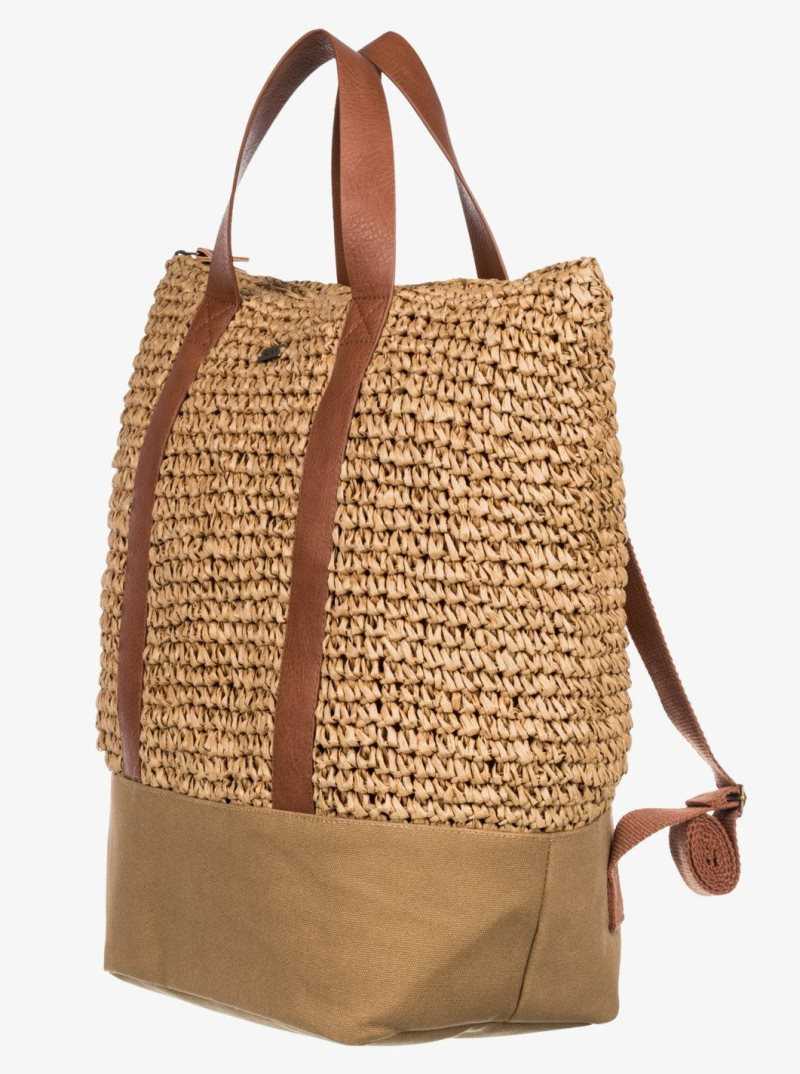 Natural Roxy Beach Lover Medium Backpack | TPNVIU245