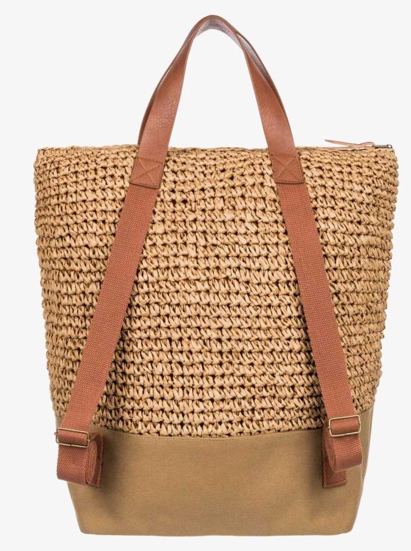 Natural Roxy Beach Lover Medium Backpack | TPNVIU245