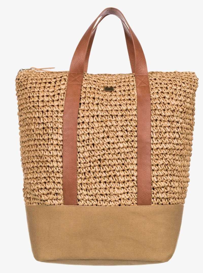 Natural Roxy Beach Lover Medium Backpack | TPNVIU245