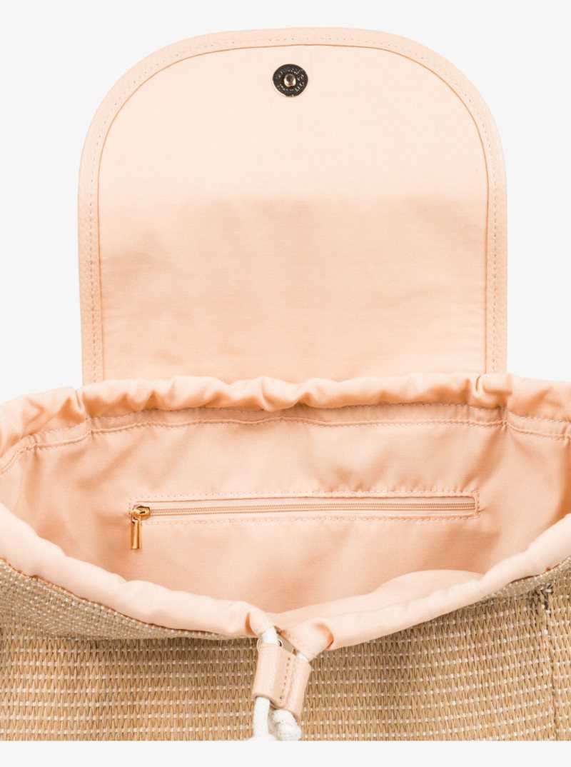 Natural Roxy Island Key Beach Backpack | NAYDMJ607