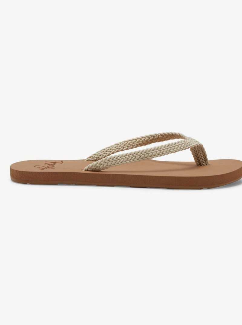 Natural Roxy Malia Flip-Flops | RCZMIL597