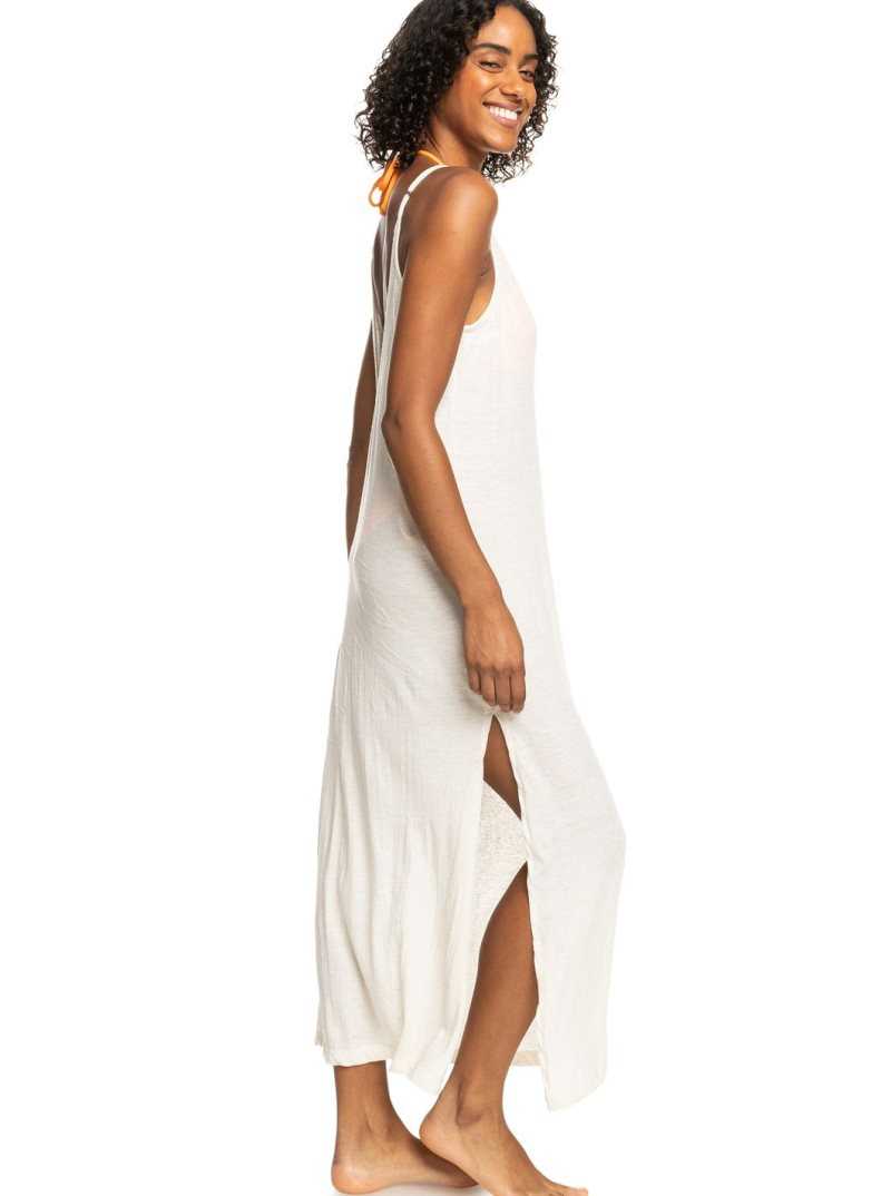 Natural Roxy Salty Love V-Neck Dress | GEBZTD045