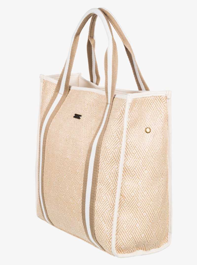 Natural Roxy Seas The Day Tote Bag | FHKRQV457