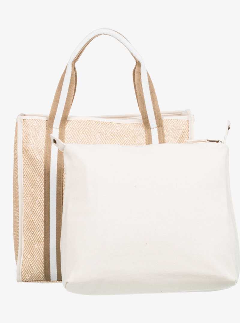 Natural Roxy Seas The Day Tote Bag | FHKRQV457