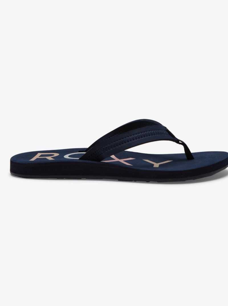 Navy Roxy Vista Flip-Flops | JZRNIX671