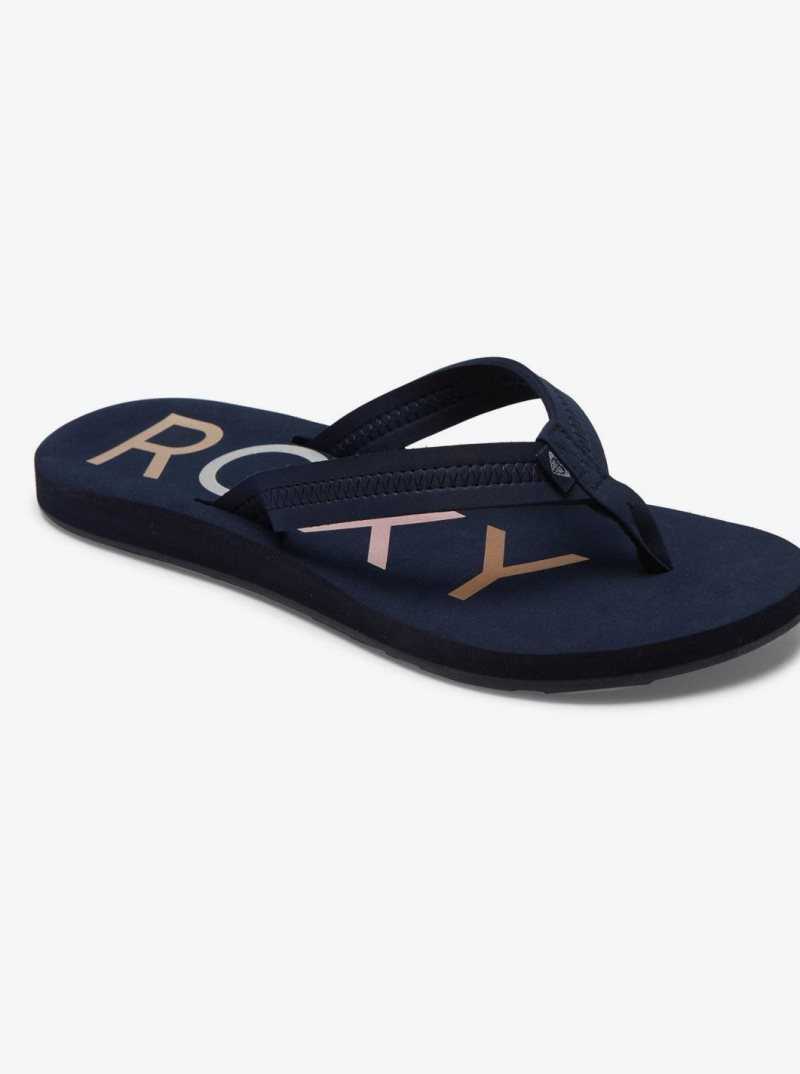 Navy Roxy Vista Flip-Flops | JZRNIX671