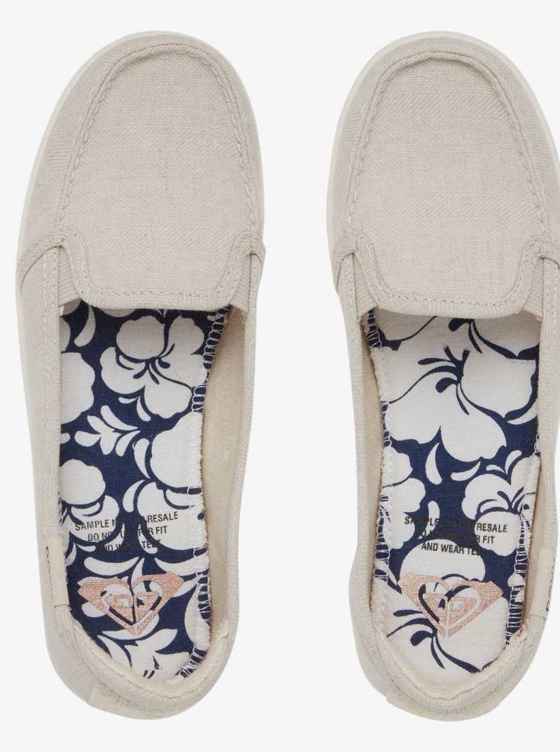 Oatmeal Roxy Minnow Slip-On Shoes | NESAMZ279