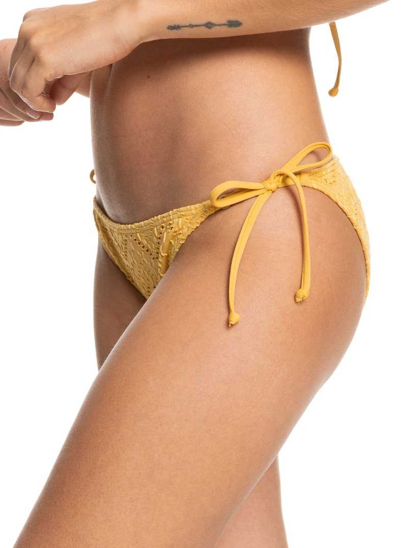 Ochre Roxy Quiet Beauty Tie Side Bikini Bottoms | NRYOPB846