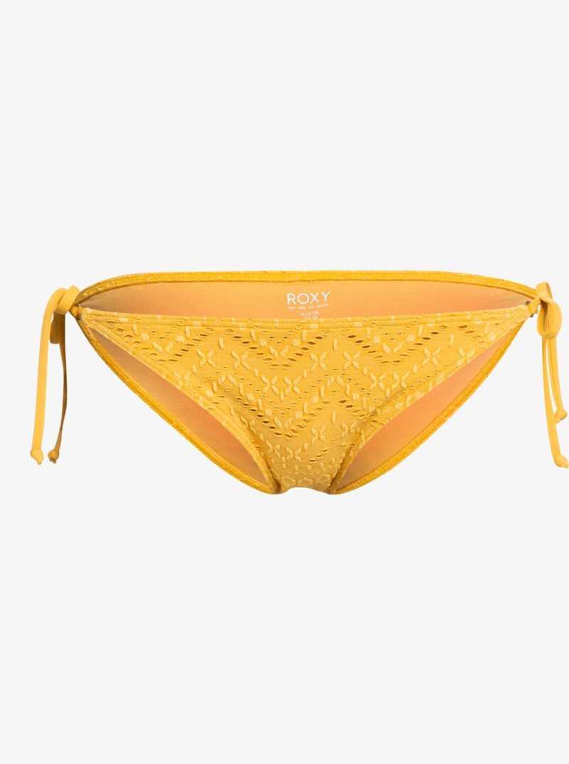 Ochre Roxy Quiet Beauty Tie Side Bikini Bottoms | NRYOPB846