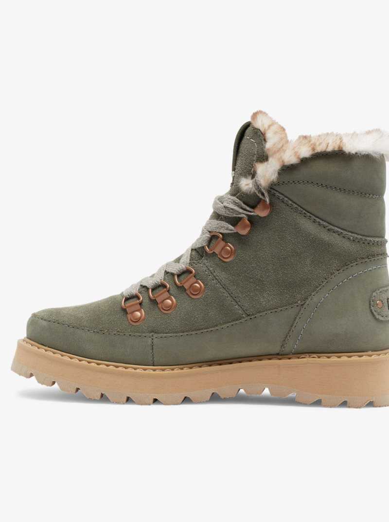 Olive Roxy Sadie Lace-Up Boots | BCZVUS302