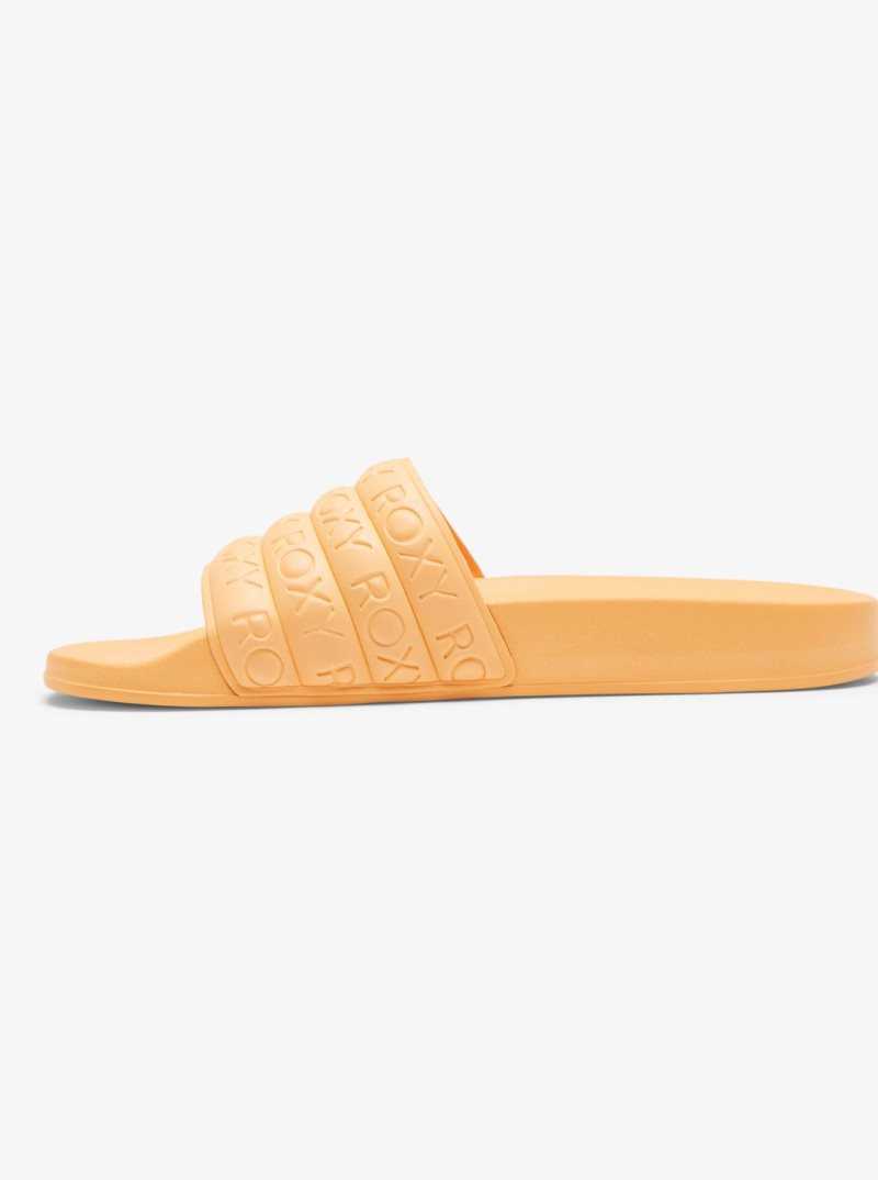 Orange/White Roxy Slippy Water-Friendly Sandals | PQXLFD619