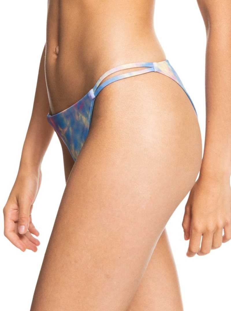 Pale Marigold Tie Dye Vibes Roxy POP SURF Cheeky Bikini Bottoms | KBEMJW098