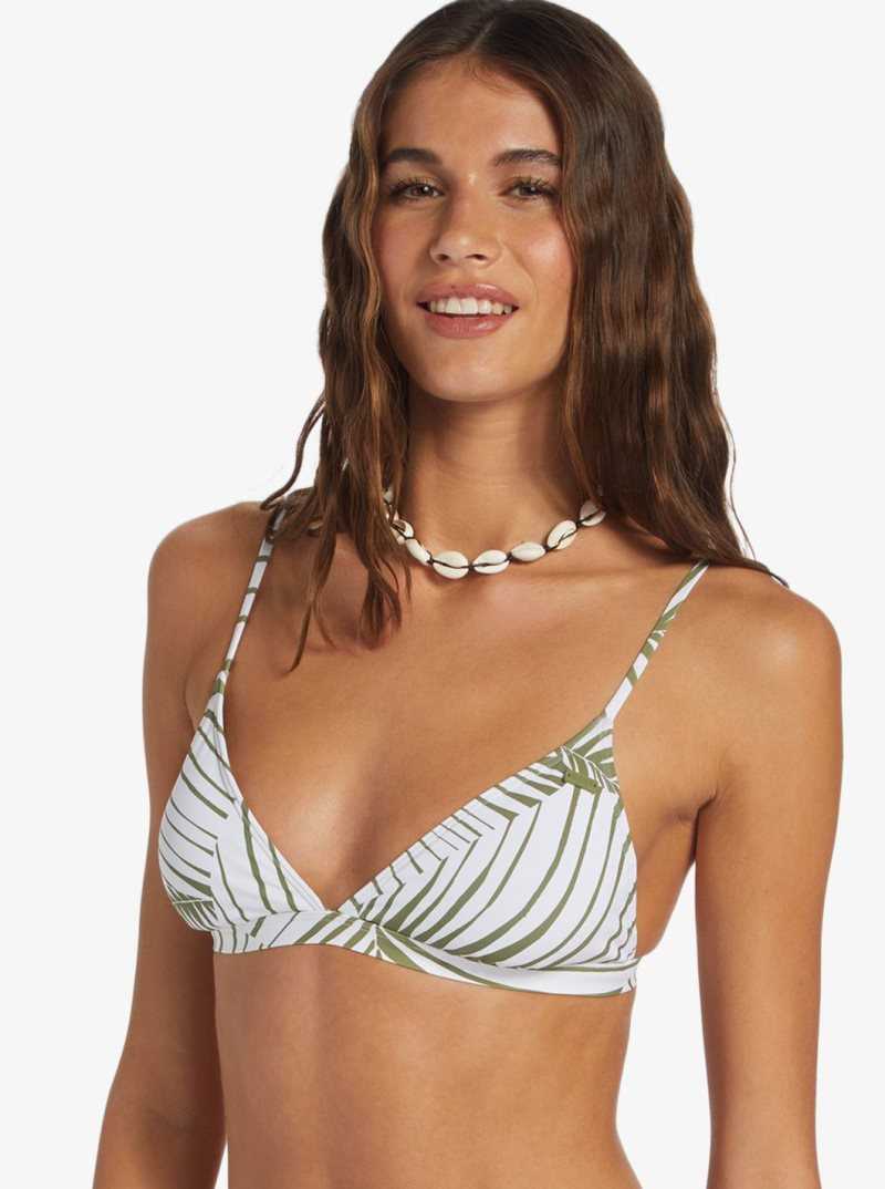 Palm Tree Dreams Roxy Beach Classics Fixed Triangle Bikini Top | KCDMRL084