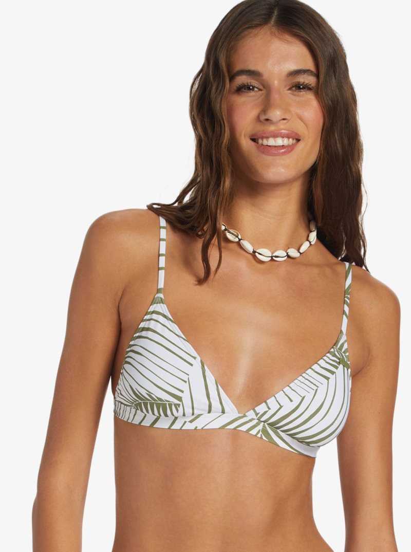 Palm Tree Dreams Roxy Beach Classics Fixed Triangle Bikini Top | KCDMRL084