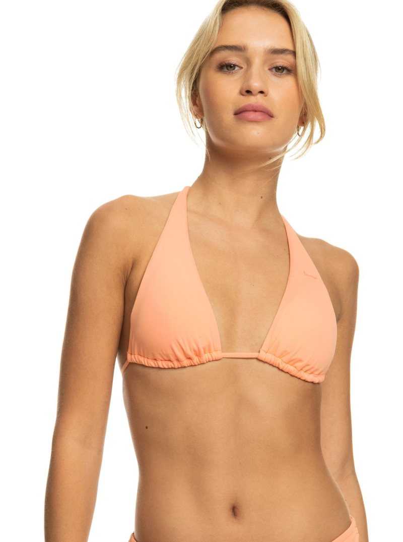 Papaya Punch Roxy Beach Classics Tiki Triangle Bikini Top | XVEIPZ190