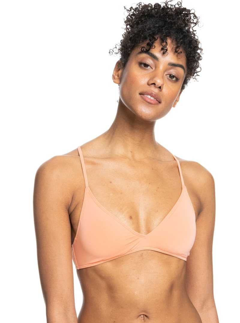 Papaya Punch Roxy Beach Classics Triangle Bikini Top | WQDTOZ825