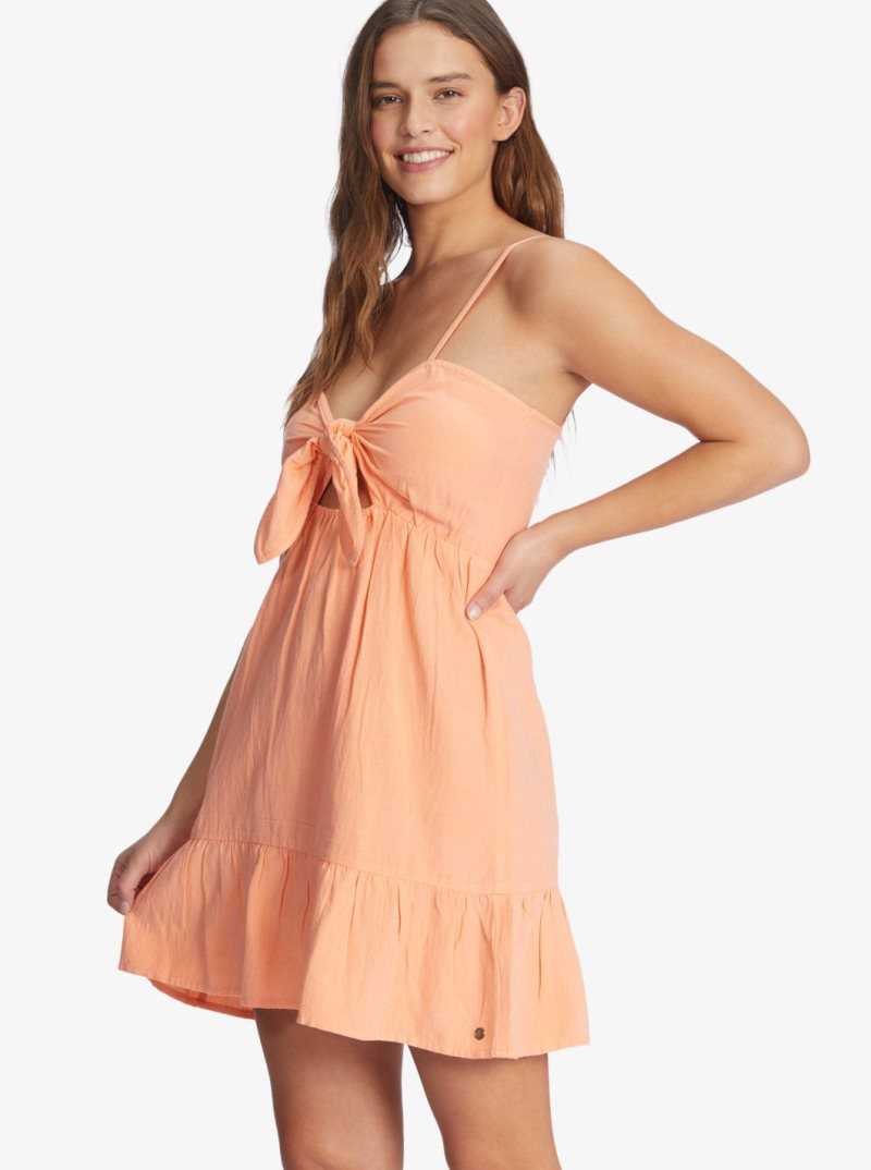 Papaya Punch Roxy Moonlit Tide Short Length Strappy Dress | JTFCAI708