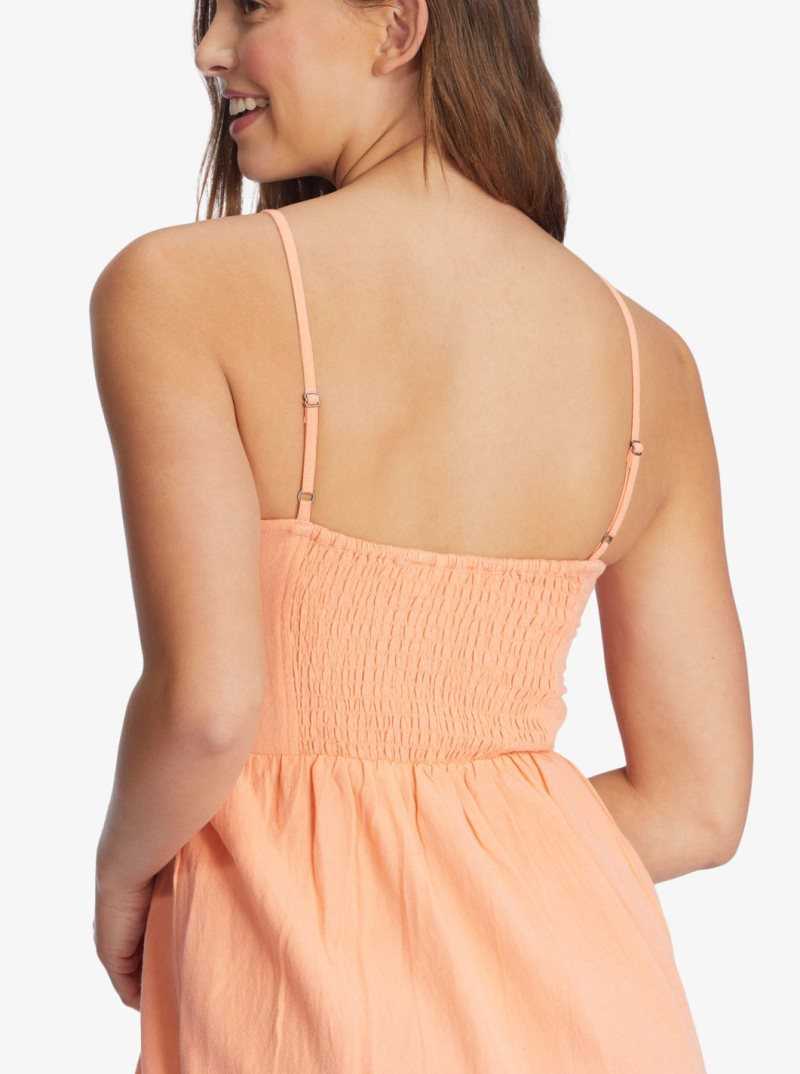 Papaya Punch Roxy Moonlit Tide Short Length Strappy Dress | JTFCAI708