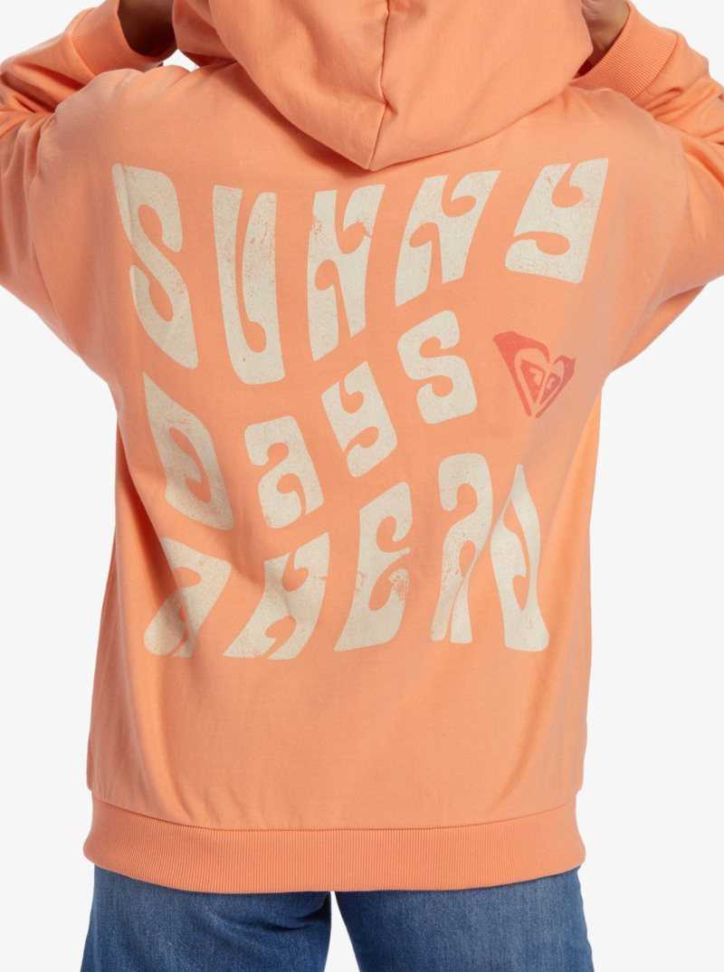 Papaya Punch Roxy Oversized Evening Hike A Oversize Hoodie | UROTLK385