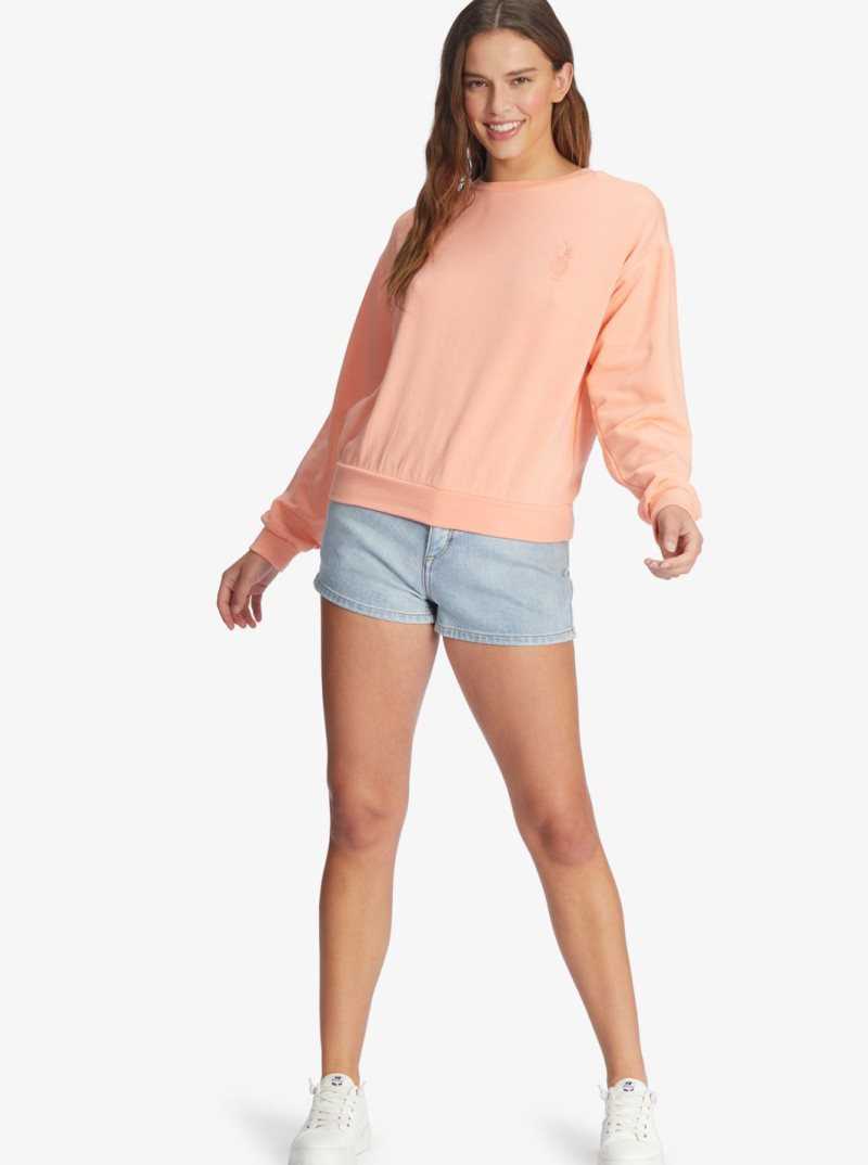 Papaya Punch Roxy Surfing By Moonlight Long Sleeve Lounge Top | DTFNQC849