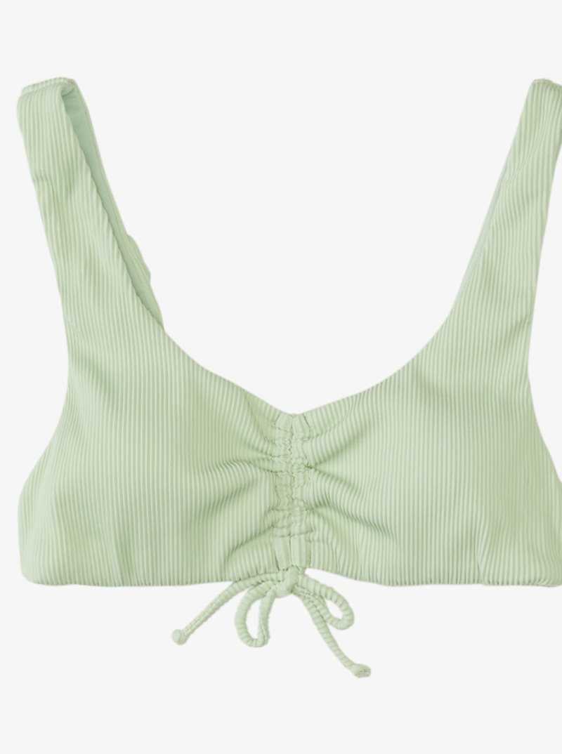 Pastel Green Roxy Active Athletic Bralette Bikini Top | UPQCNY360