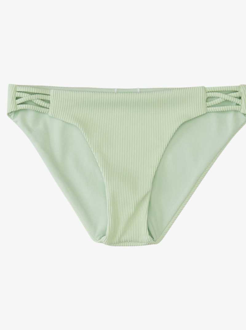 Pastel Green Roxy Active Full Bikini Bottoms | JYONIQ405