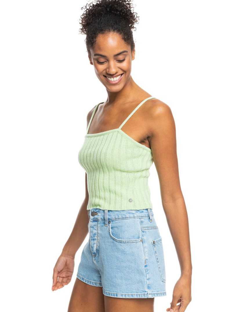 Pastel Green Roxy Dream Sign Knit Tube Top | RHFPTJ213