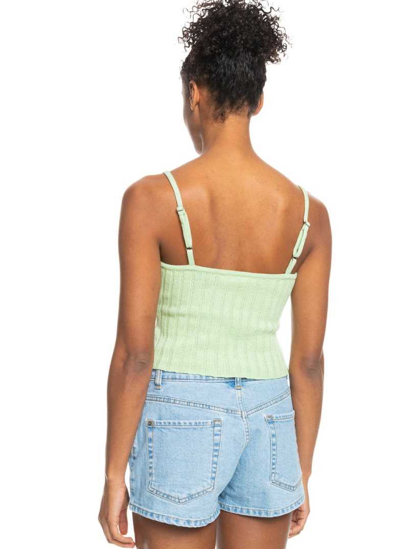 Pastel Green Roxy Dream Sign Knit Tube Top | RHFPTJ213