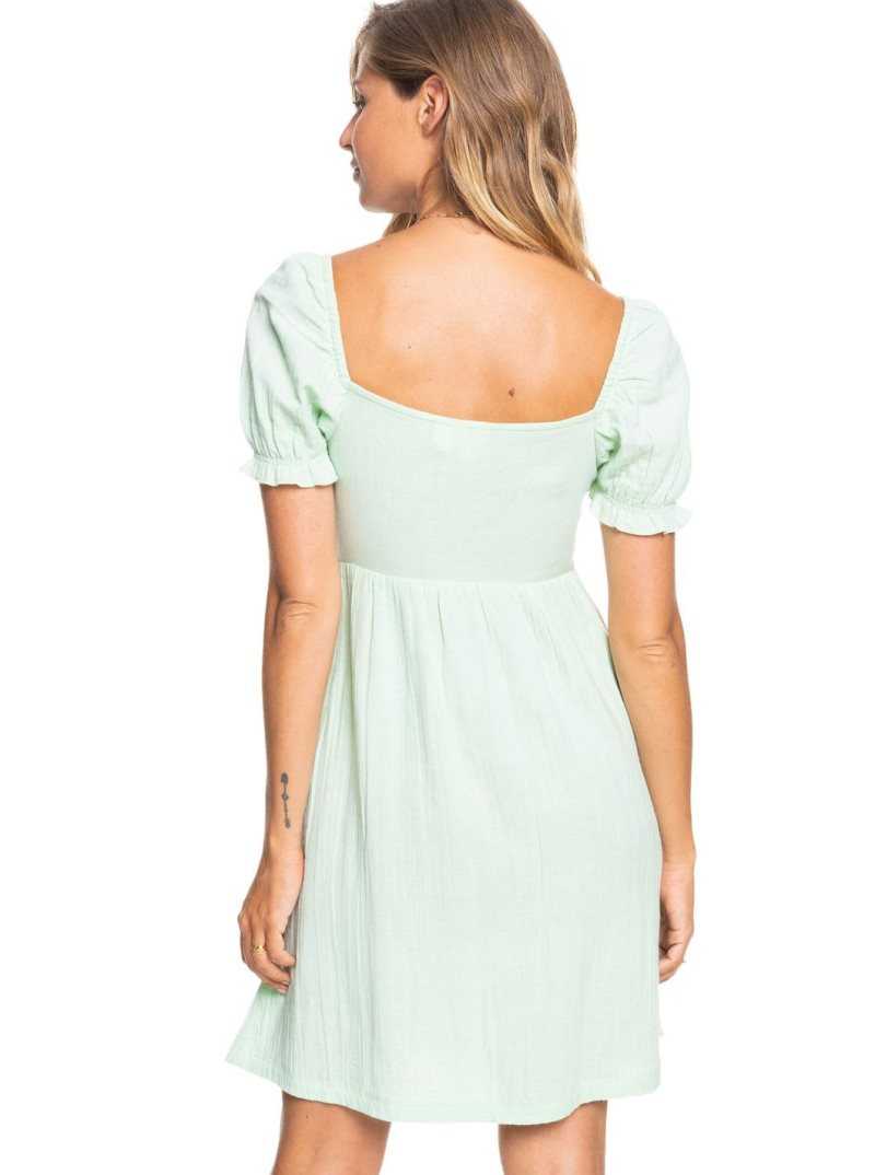 Pastel Green Roxy Hello Mini Again Woven Dress | DFWSTG915