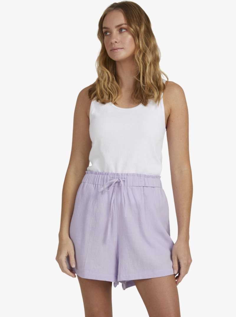 Pastel Lilac Roxy Place To Be 6' Knit Shorts | FCVHUI683