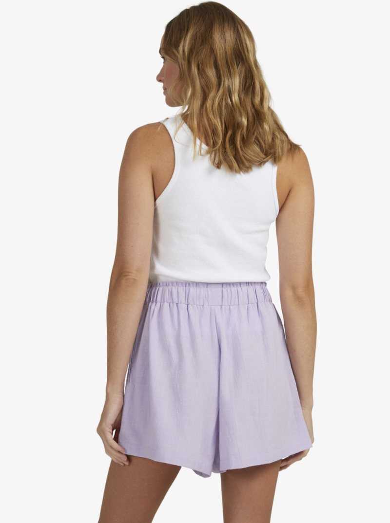 Pastel Lilac Roxy Place To Be 6' Knit Shorts | FCVHUI683