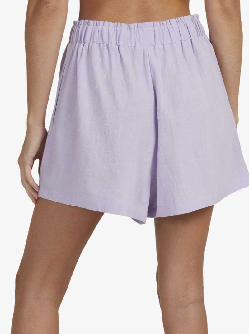 Pastel Lilac Roxy Place To Be 6' Knit Shorts | FCVHUI683