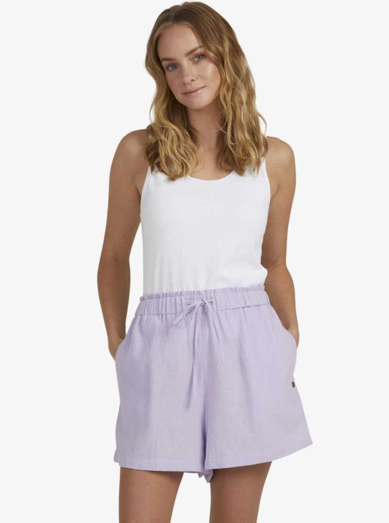 Pastel Lilac Roxy Place To Be 6\' Knit Shorts | FCVHUI683