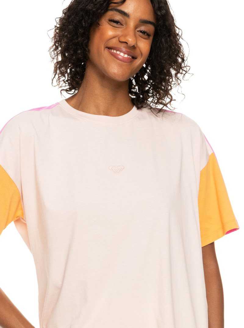 Peach Whip Roxy Essential Energy Sports T-Shirt | BDUFHQ542