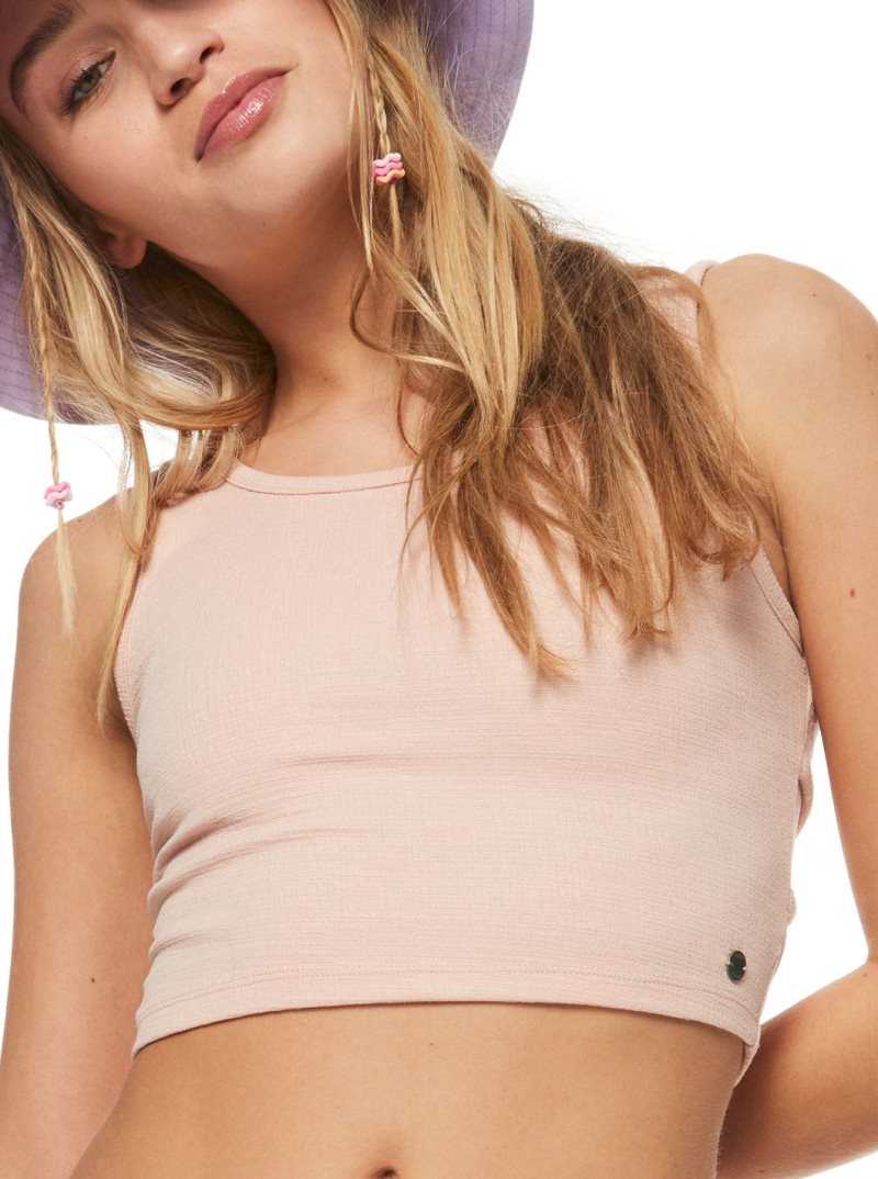 Peach Whip Roxy Good Keepsake Crop Top | OCFDSP198