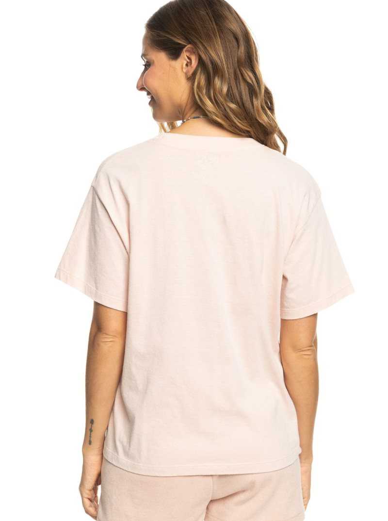 Peach Whip Roxy Moonlight Sunset A Oversized Boyfriend T-Shirt | JIUSDW319