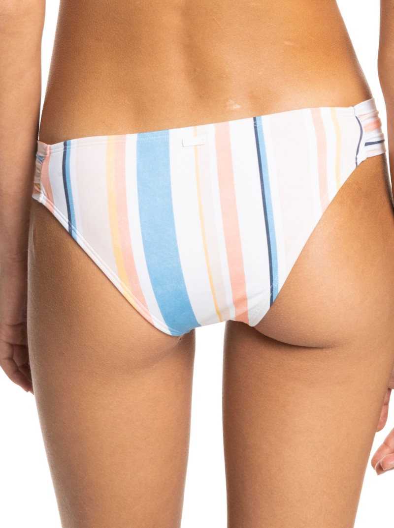 Peach Whip Sand Stripper Roxy Printed Beach Classics Moderate Bikini Bottoms | LJHOEX769