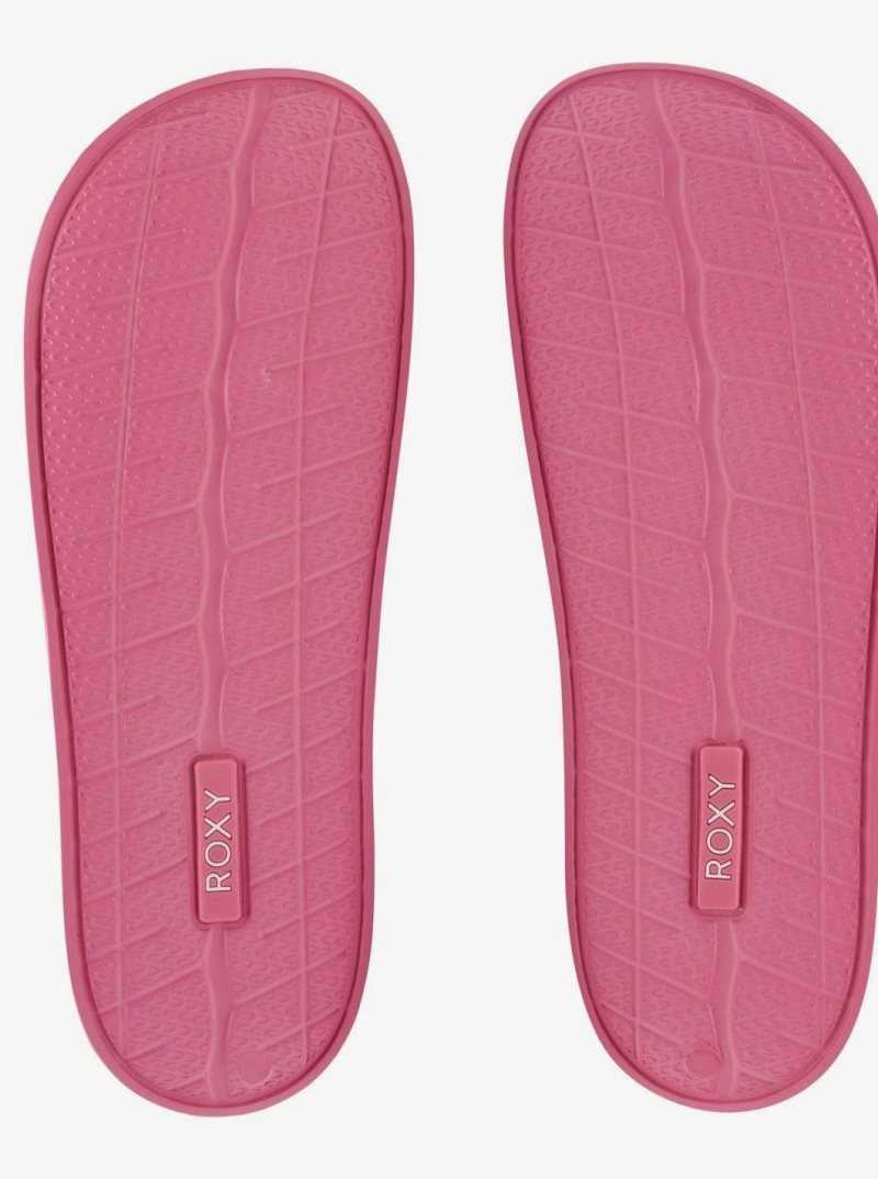 Pink 1 Roxy Slippy Mandala Slide Sandals | UQJVGN048