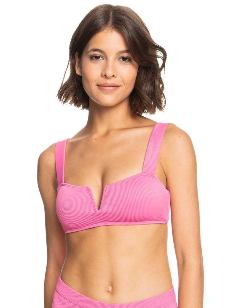 Pink Guava Roxy Love The Coco V Bralette Bikini Top | MRWCQN096