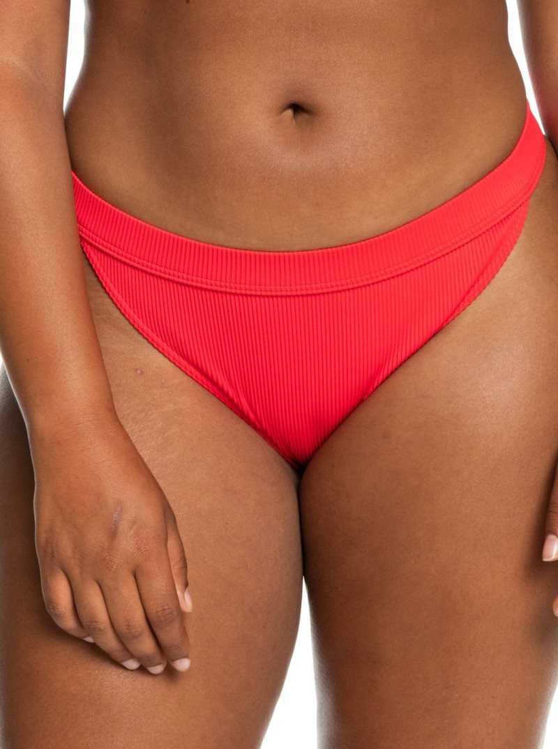 Poppy Red Roxy Mind Of Freedom Recycled Regular Bikini Bottoms | TQJPCA973