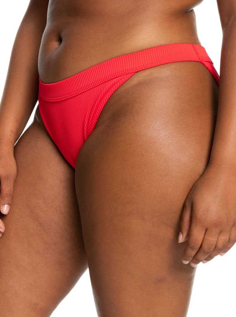 Poppy Red Roxy Mind Of Freedom Recycled Regular Bikini Bottoms | TQJPCA973