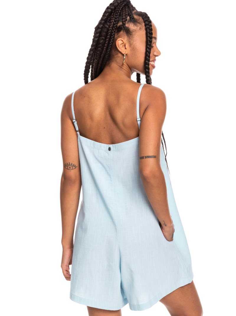 Powder Blue Roxy Afterglow Lights Romper | ZOIFDG950