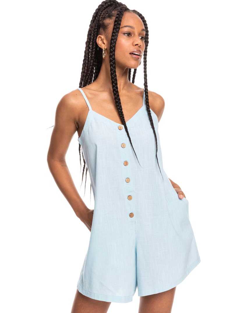 Powder Blue Roxy Afterglow Lights Romper | ZOIFDG950