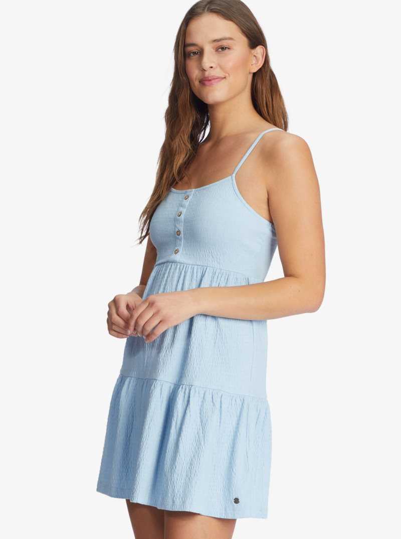 Powder Blue Roxy Beach Hangs Strappy Dress | XRHOTD675