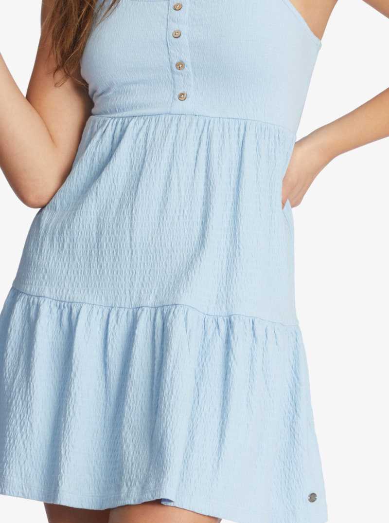 Powder Blue Roxy Beach Hangs Strappy Dress | XRHOTD675