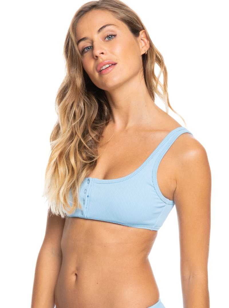 Powder Blue Roxy Love Bralette Bikini Top | MNQPUD369